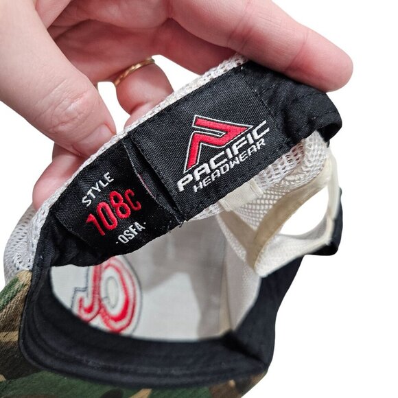 Atlanta Braves Camo Mesh Snapback Hat‎ Embroidered Red "A" Lettering Trucker - Picture 3 of 10